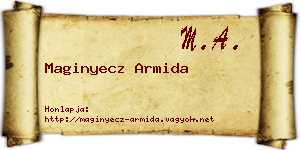 Maginyecz Armida névjegykártya